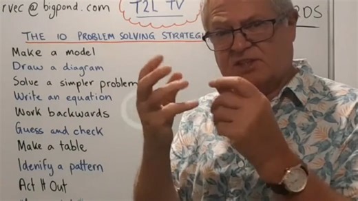 Ten Problem Solving Strategies - All Things Maths - T2L TV