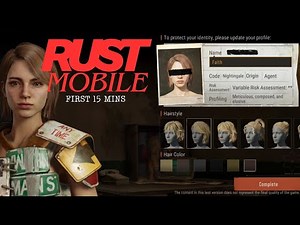 Rust Mobile - Intro, Character Customisation & Tutorial - Closed Beta Test - No Mic Noob Gameplay