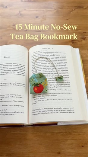 The cutest 15-minute DIY tea bag bookmark ⭐📖