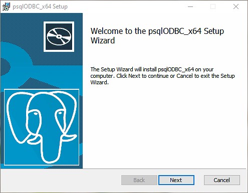 Configure ODBC drivers for PostgreSQL