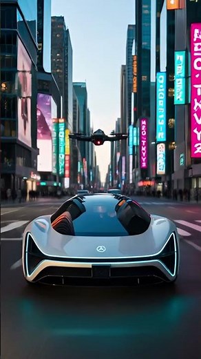 Futuristic Drive Through Neon City
