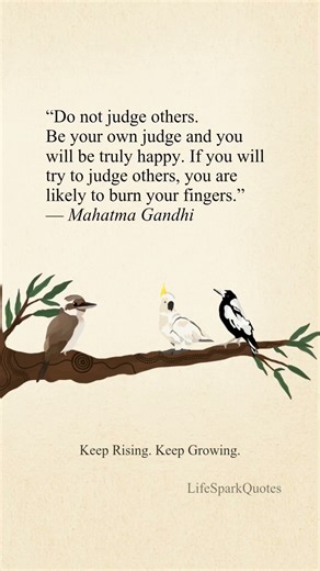 Stop judging, start living | Wisdom quote in English