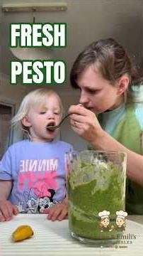 Making Homemade Pesto Together 🌿👩‍🍳👧
