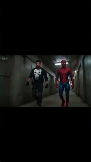 spiderman and Punisher Hallway Corridor Fight (Seedance 2.0)