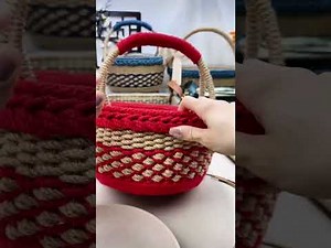 Easy Craft Idea, Make Jute Rope Basket with Handle #diy #diyropebasket #handmade #craft