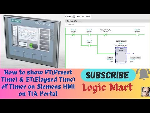 How to show PT(Preset Time) & ET(Elapsed Time) of Timer on Siemens HMI on TIA Portal