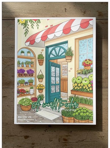 A World to Color - 80 Relaxing Landscape & Cozy Home Coloring Pages for Adults and Kids - Etsy