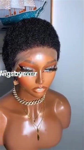 Short Afro Lace Front Wig, 13by6 Black Human Hair Wig With Natural Hairline, Glam Party Wig for Women. - Etsy