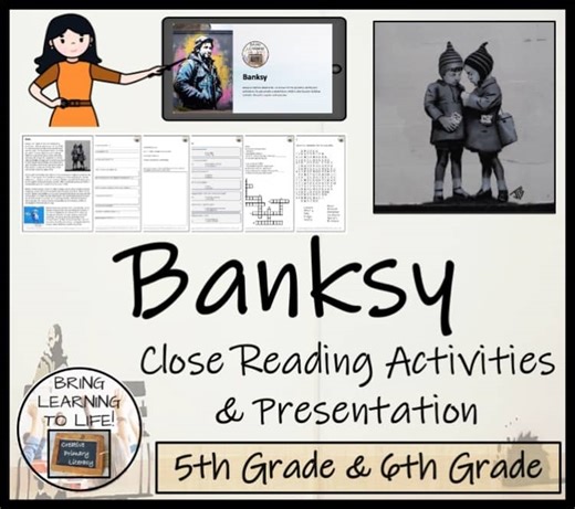 Banksy Close Reading Passage & Comprehension Activities | 5th–6th Grade