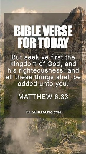 MATTHEW 6:33 | Blessed Bible Scripture For Today