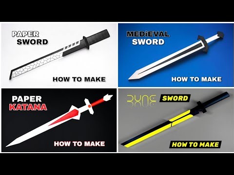 How to Make 4 Amazing Paper Swords & Katanas| DIY Origami Sword Collection|