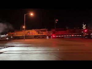 UP 5299 Manifest Train West, Main St. Railroad Crossing, Fremont Nebraska