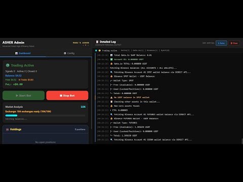 PAUL’s ASHER – Advanced Smart High-Efficiency Crypto Trading System | LIVE | Multi-Exchange Automate