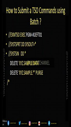 How to Submit TSO Commands using Batch