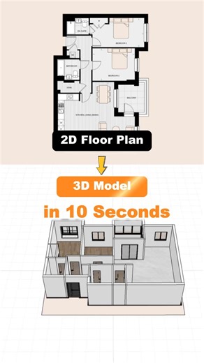 Still manually tracing floor plans to build 3D models? 🤯 If you are struggling to meet deadlines, you need to stop wasting time on this tedious process. Did you know AI can build a complete 3D house model in 10 seconds? Meet AiHouse: Your smart AI design assistant. It is the all-in-one online platform engineered to transform your entire workflow — from floor plans to visualizations and technical drawings. Here’s the new AI-powered design workflow using by over 2 million designers: ✅ Step 1: Tur