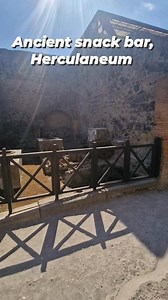 A thermopolium in Herculaneum, Italy, the town that was buried during the AD 79 eruption of Mount Vesuvius. Ready-to-eat food was sold here. | International Man of History