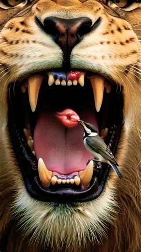 Small Bird Helps Tiger Remove Larva from Swollen Gum 🐦🐅 #shorts #wildlifeshorts #animalrescue