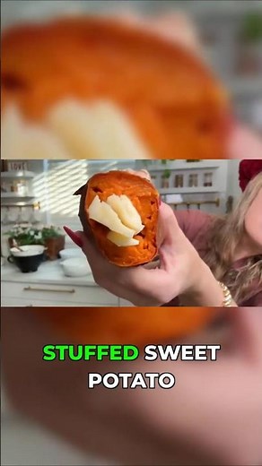 Viral Cheese Stuffed Sweet Potato?! Let's Try!