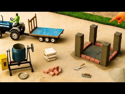 Diy Mini Bricks Cow Shed With Water Tank | Miniature Construction Science Project @miniprojectmaker