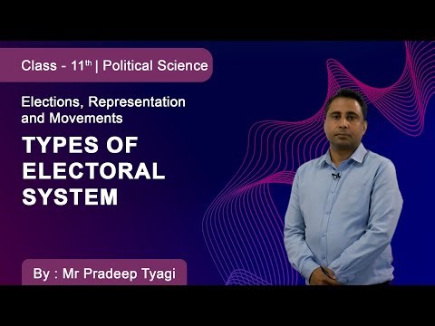 Class 11 | Political Science | Elections, Representation and Movements | Types of Electoral System