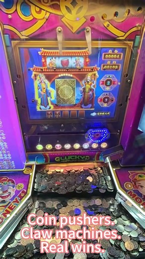 Coin Pusher Tension + Claw Grab #coinpusher #slot #bestarcadegames