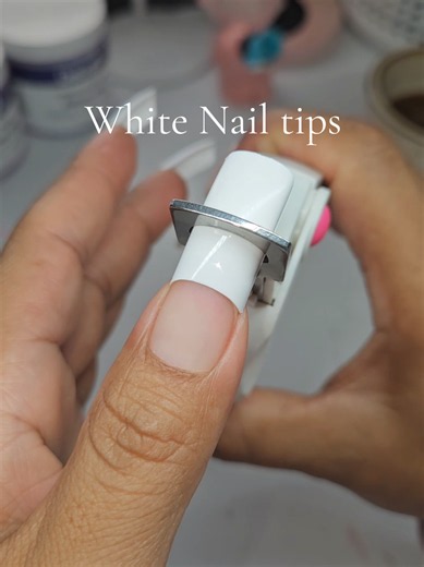 Acrylic French White Nail Tips — Easy White Nail Tips Tutorial