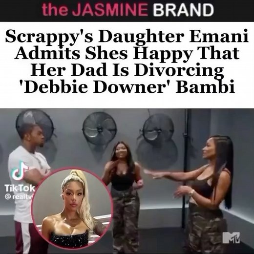 From the looks of it, #Erica and #Emani are both happy that #Scrappy is divorcing his estranged wife #Bambi. #Erica — Scrappy’s ex-wife and mother to his 18-year-old daughter Emani — is in a better place with her ex-husband when it comes to them co-parenting. However, #Bambi and #Scrappy aren’t seeing things eye to eye and according to #Emani it’s because #Bambi is a “Debbie Downer.” [🎥 realtvjunkie] | The Jasmine BRAND