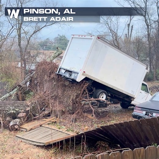 SEVERE STORM DAMAGE: Strong storms carrying high winds & golf ball-size hail struck the Southeast Thursday afternoon, with Central Alabama taking the brunt of the storm damage. Viewed here in Pinson, AL has been confirmed as straight-line wind damage from a microburst (a column of sinking air that produces extreme winds). Elsewhere, in Trussville, AL an EF-0 Tornado was confirmed by the National Weather Service. | WeatherNation