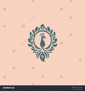 Peacock Logo Vibrant Peacock Logo Symbolizing Stock Vector (Royalty Free) 2592730861 | Shutterstock