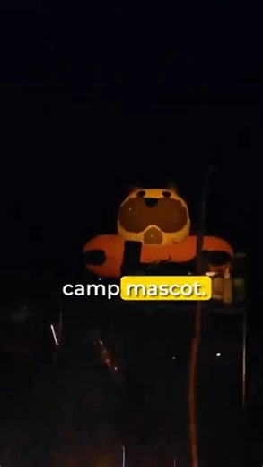 camping fun at the lake 🌊 and the beaver floatie mascot