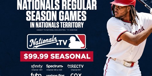 Nationals.TV Now Available on Charter, Comcast, Cox, DIRECTV, Verizon Fios and more