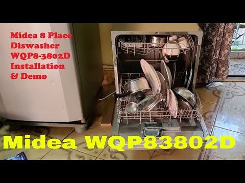 Midea 8 Place Counter Top Diswasher WQP8 3802D Installation & Demo #midea #dishwashers