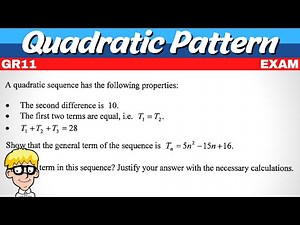Quadratic Pattern Grade 11 Exam