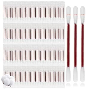 Disposable Iodine Cotton Swabs, Individually Wrapped Medical Iodophor Swabsticks Bulk, Povidone Wound Iodine Qtips Cotton Buds First Aid Kits for Nasal Ears Bruise Care, Travel Outdoor (White 100)