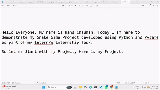 Notepad - *Untitled - Notepad - 17 June 2026 | Hans Chauhan