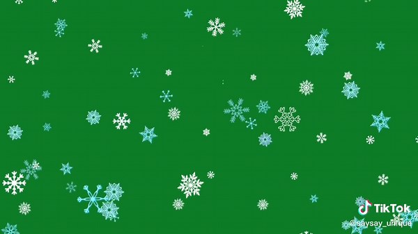 Mesmerizing Green Screen Snowflakes Falling Effect