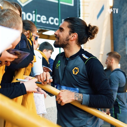 Our players meeting our young fans at today's Easter open training session 💛 | Wolverhampton Wanderers FC
