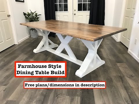 Farmhouse Kitchen Table Build (Free plans in description)