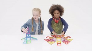 Magformers Challenger 112-Piece Deluxe Set - Magnetic Tiles Building Blocks, Educational Kit, STEM Toy Set - Magnetic Building Tiles for Kids to Develop Problem-Solving Abilities and Shape Recognition