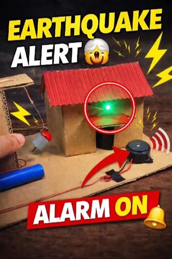 Amazing Earthquake Alarm Model School Project (Working)#trending #experiment #usa