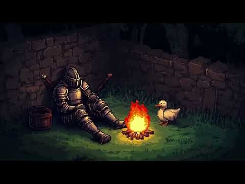 Take a Rest, Traveler.. | Medieval Campfire Ambience with Music & Fire Sounds