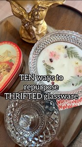 13K views · 318 reactions | TEN unique ways to repurpose thrifted glassware! I’ll never stop saving and upcycling glass from the thrift stores y’all - it’s so satisfying, sustainable, and downright FUN! P.S. I don’t burn the candle. Adding botanicals to candles makes them unsafe to burn, so keep that in mind! Which upcycle is your favorite? . . . #thriftedhome #vintagehome #thriftshopping #thrifting #thriftflip | Ana at Sunrise Valley Farm Co. | Facebook