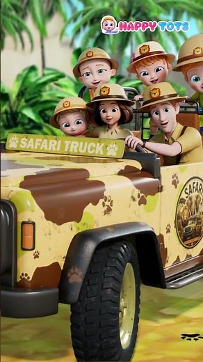 Animal Safari Truck Fun! 🐘🦒 #Shorts #HappyTots