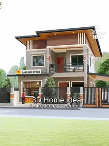 3D Home idea | 7x10 meters | 4 bedroom #3dhomeidea #housedesign #homedesign #fblifestyle #houseplan #3dplan | 3D Home Idea