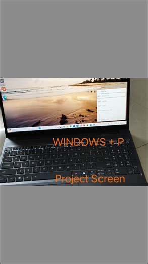 Project Screen on laptop/PC | Shortcut Keys #shorts #viral #viralvideo #shortcutkeys