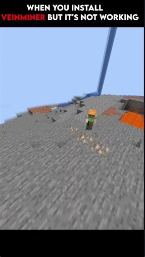 When you install VeinMiner mod but it's not working #shorts #minecraft #memes #gaming