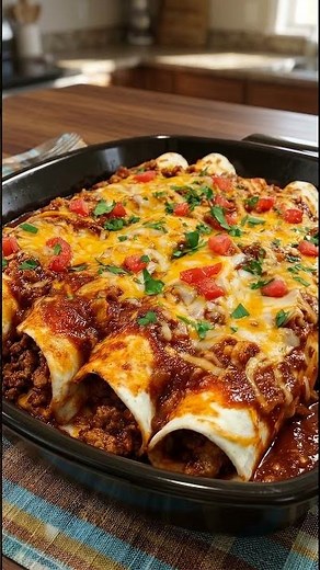 🌯🔥 Cheesy Beef Enchilada Casserole | Easy Mexican Comfort Food Dinner Recipe ❤️