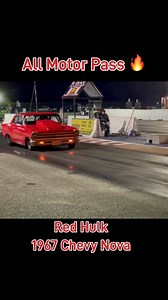 6.6K views · 208 reactions |  All Motor Pass 1967 Chevy Nova SS Drag Racing Car #racing #Chevrolet #Nova #allmotor | Red Hulk Racing | Facebook