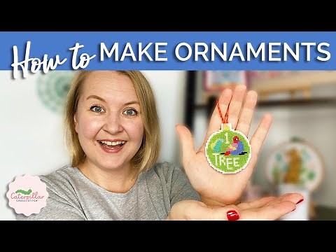 How to Cross Stitch on Plastic Canvas to Create a Christmas Ornament | Caterpillar Cross Stitch