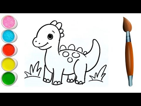 Dinosaur drawing for kids | Painting Coloring | Toddlers drawing | Kids video | Kids Drawing |